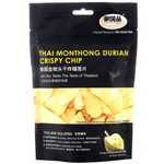 Thai Monthong durian crispy chip by Tai Guo Pin, a crunchy and flavorful Thai durian snack in a clear package.