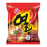 Ottogi Yeul Ramen grocery product image showing instant ramen noodles in packaging with flavor details visible.