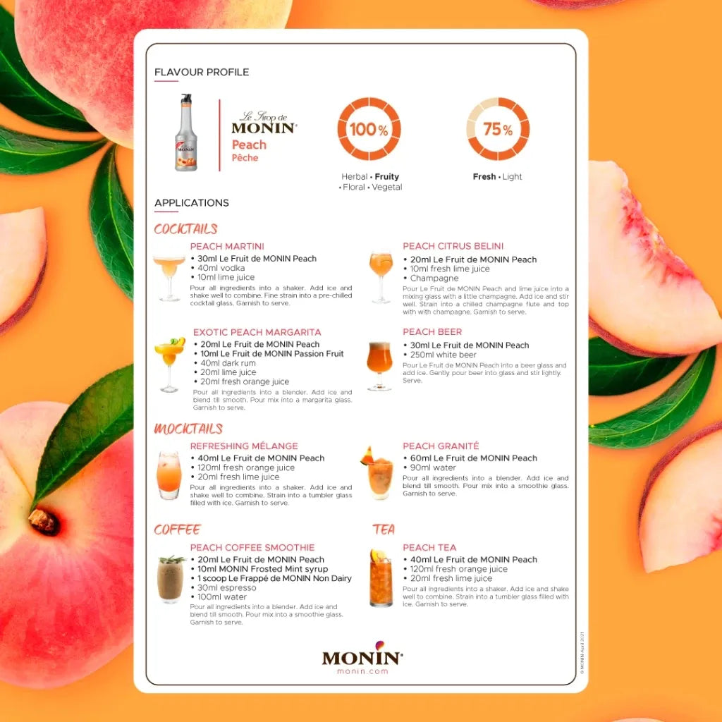 Monin Peach Fruit Mix 1000ml