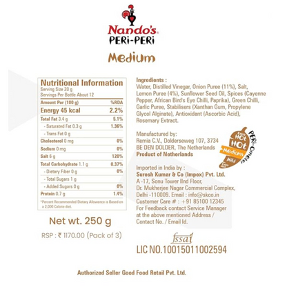 Nandos Peri Peri Medium Sauce
