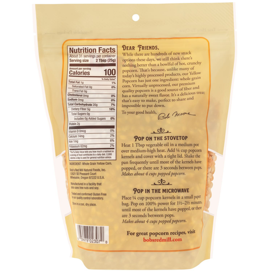 Bobs Red Mill Yellow Popcorn