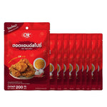 OK Shake Powder Hot and Spicy Flavor 200g, dry grocery product with bright packaging, ready for seasoning and adding heat to dishes.