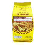 EL Charro Corn Chips 200g in a bowl, showing crispy, golden corn chips from the dry grocery snack package.