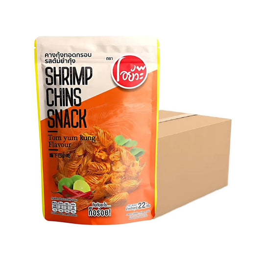 O-YUA Crispy Fried Shrimp Chins Tom Yum Flavor ( 22g
