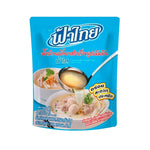 Fathai Concentrated Noodle Soup Clear 350g, dry grocery product with a jar of savory noodle broth for cooking.