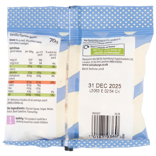 Sainsbury's Milk Bottle Sweets
