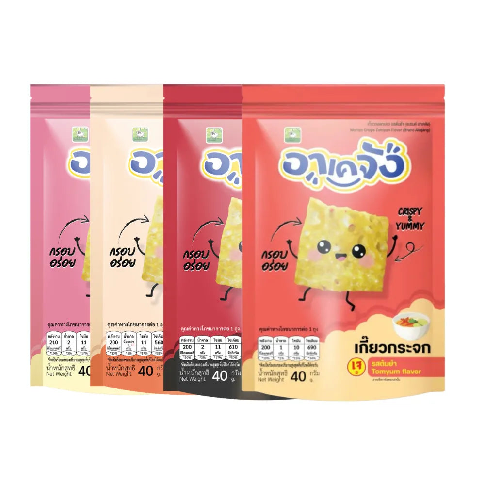AKEJANG Akechan Crispy Glass Dumplings Trial Set Of 4 Packs 40g