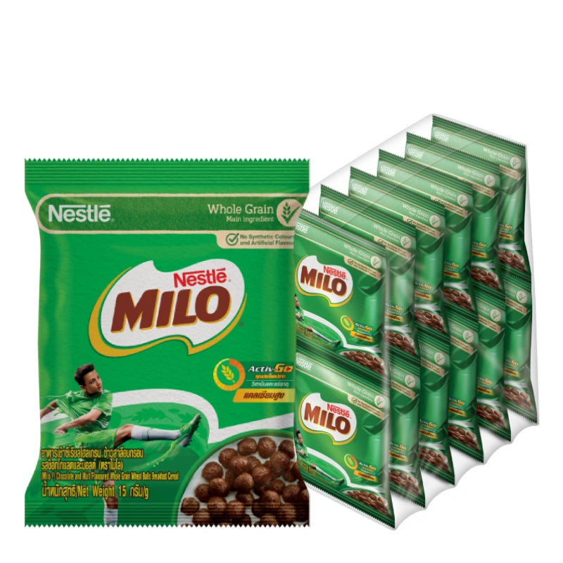 Milo Whole Grain Wheat Ball Breakfast Cereal Chocolate And Malt