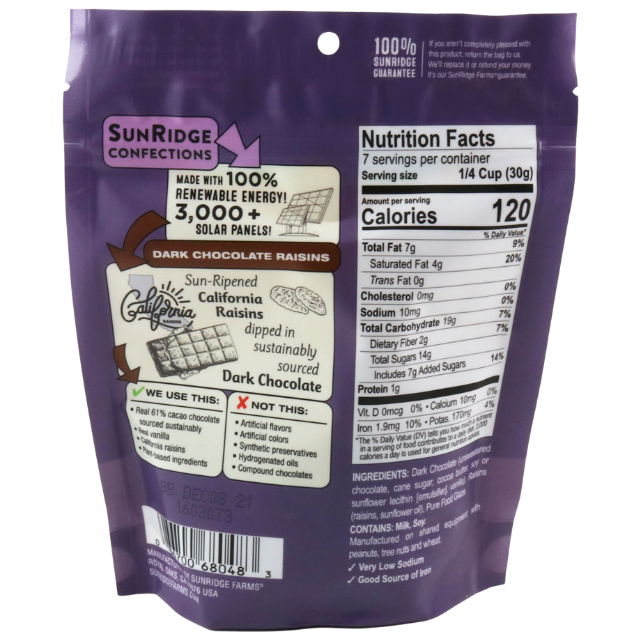 Sunridge Farms Dark Chocolate Raisins