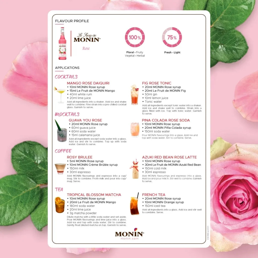 Monin Rose Syrup 700ml