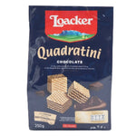 Loacker Wafer Chocolate 250g box with multiple chocolate-filled wafer layers, displayed on a neutral background.