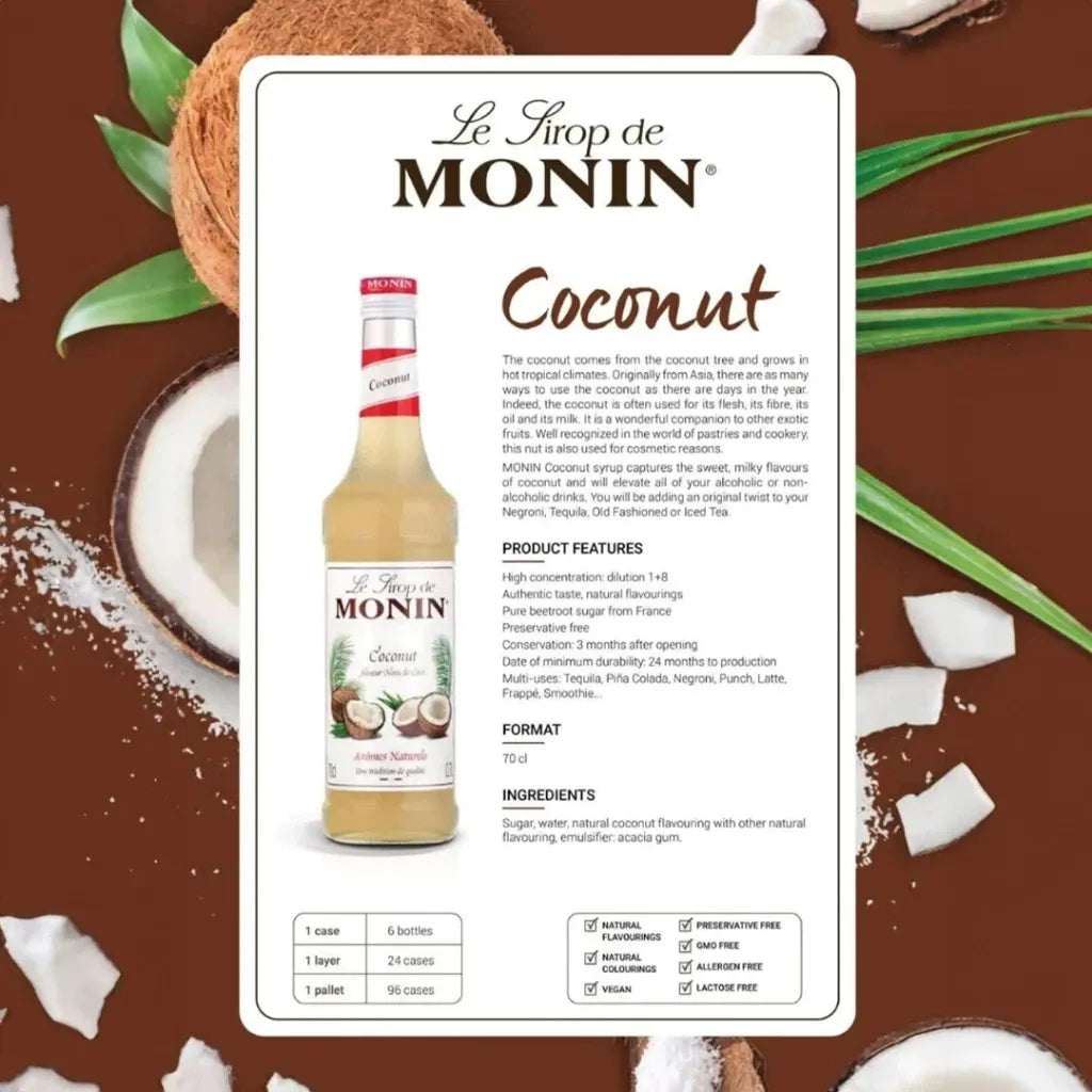 Monin Coconut Syrup 700ml