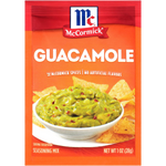 McCormick Guacamole seasoning packet for flavorful Mexican-style dips and recipes.