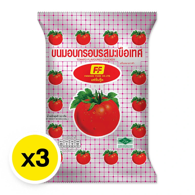 FF Cracker Snack Tomato Crispy 58g x3