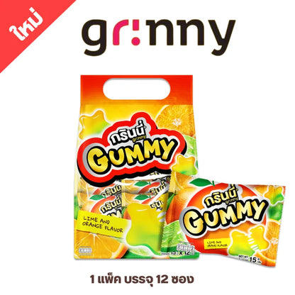 Grinny Pectin Gummy Star Lime And Orange Flavor 15g x12