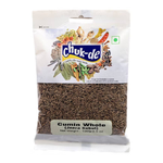 Whole cumin seeds (Jeera Sabut) from Chuk-De, showcasing small, brown, aromatic cumin spice in a clear image.