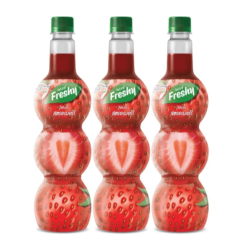 FRESHY Syrup With Strawberry 710ml x3