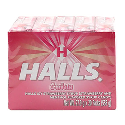 Halls Icy Strawberry Syrup Stick 20 Sticks