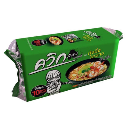 Waiwai Quick Instant Noodles Steamed Shrimp With Lime Flavor 55g