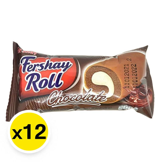 Fershay Cake Roll Filled With Cream Chocolate Flavoured 20g x12