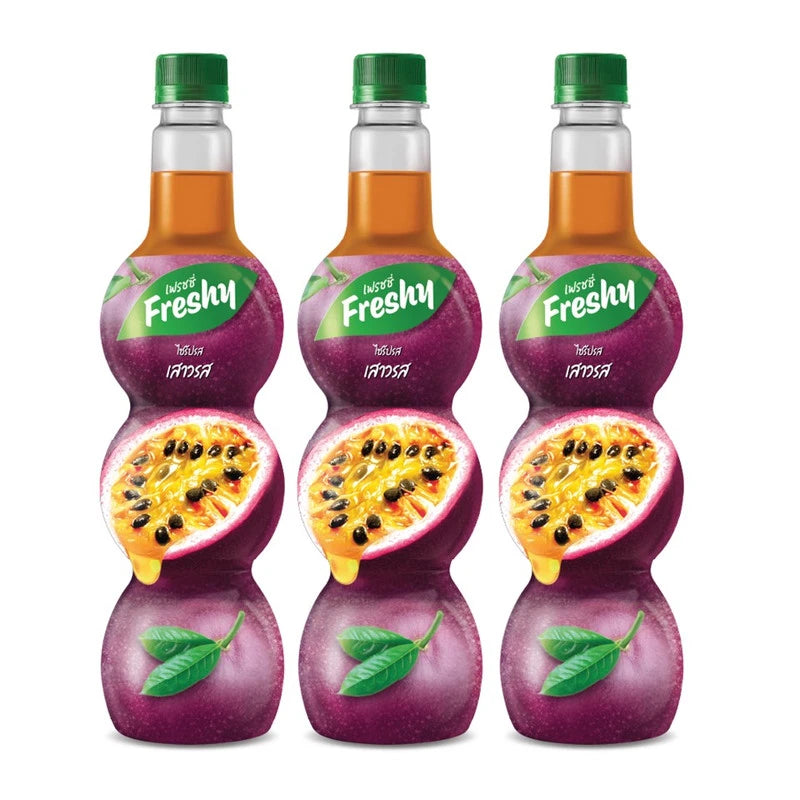 FRESHY Syrup Passion Fruit Flavoured 710ml x3