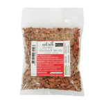 Makro Goji Berry 300g package of dried goji berries in a transparent plastic bag, showing vibrant red berries.