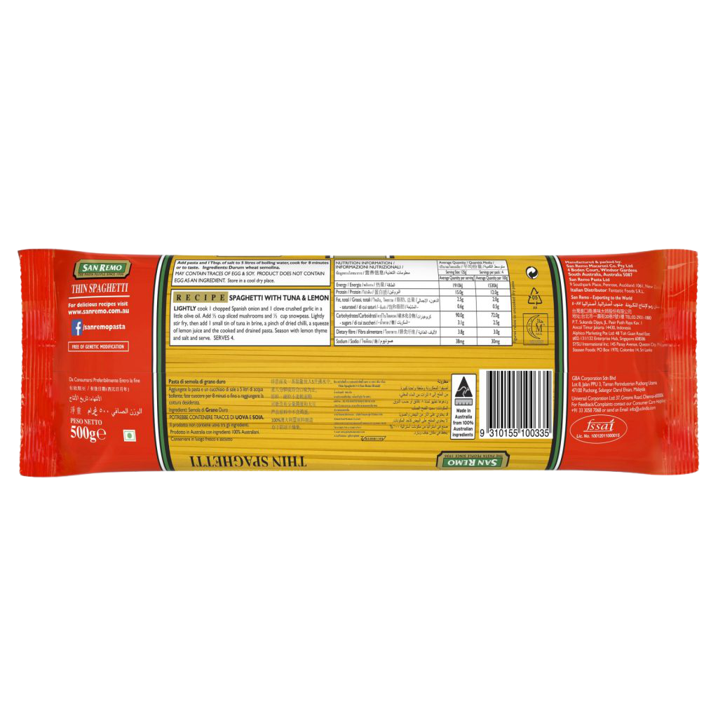 San Remo Thin Spaghetti