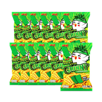 GRINNY BISCUIT STICK NORI SEAWEED FLAVOUR . (PACK 12 PCS) 18g