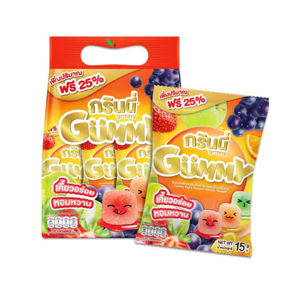 GRINNY VARIETY FRUITS FLAVOUR GELATIN DESSERT . (PACK 12PCS) 15g