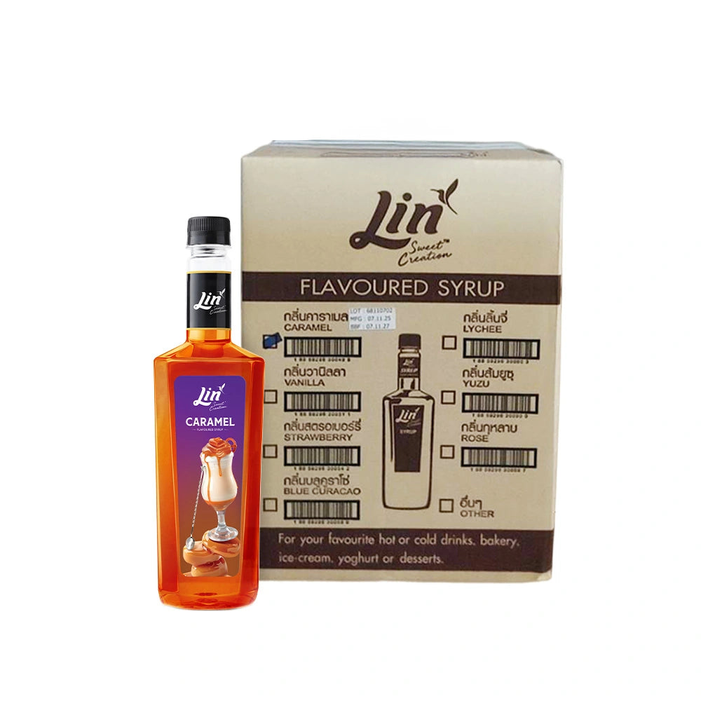 Lin (whole Box) Syrup Caramel Scent Syrup For Tea And Coffee