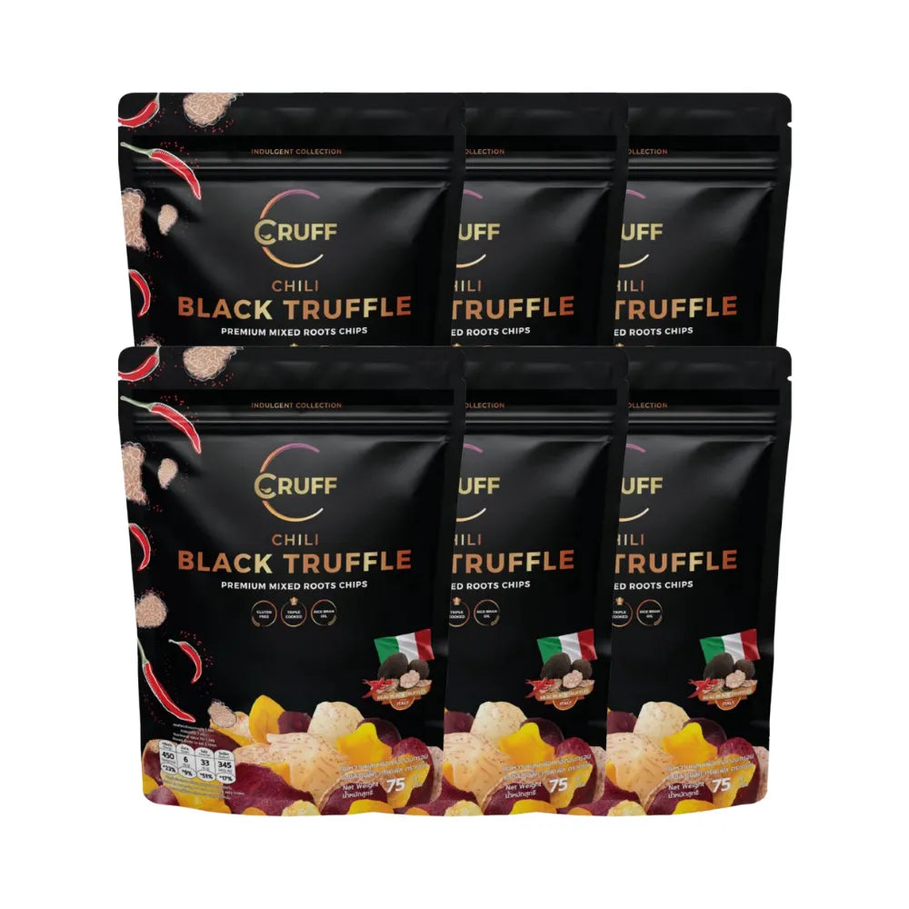 CRUFF Multi-colored Fried Crispy Potatoes Chilean Black Truffle