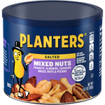 Planters Mixed Nuts in a bowl, showing a variety of roasted nuts, perfect for confectionery snacks and healthy snacking.