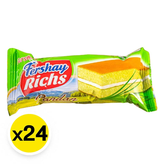 Fershay Richs Pandan Flavored Layer Cake Filled With Cream 15g