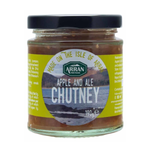 Arran Apple & Ale Chutney Spread in a jar, showcasing the rich, chunky texture with visible apple and ale ingredients.