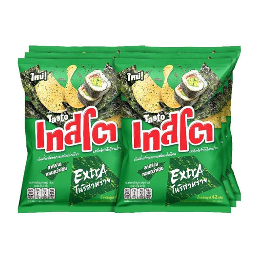 Tasto Crispy Potato Chips Extra Nori Seaweed 42g x6