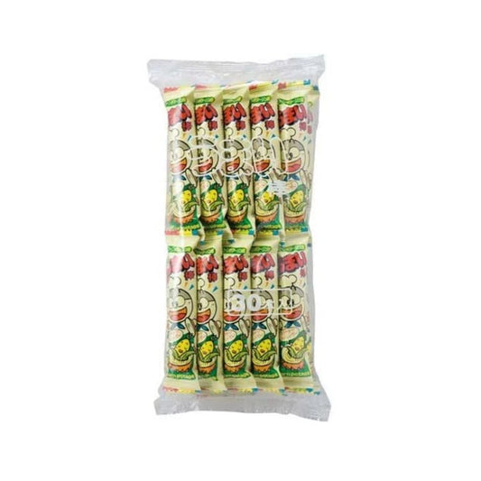 YAOKIN UMAIBO Corn Potage snack with corn pieces and powder, 30 pieces per pack, 4 packs in the image.