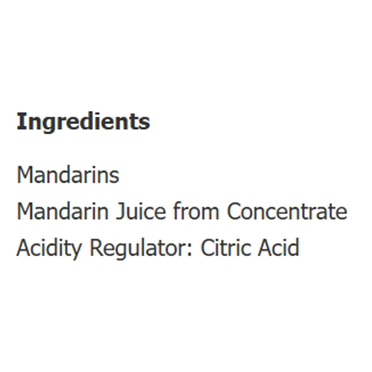 Sainsbury's Mandarin Segments In Fruit Juice