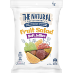 Colorful soft jellies fruit salad from The Natural Confectionery Co., showcasing vibrant, assorted fruit-flavored confectionery snacks.