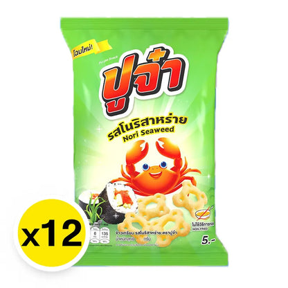 Pu-jaa Snack Fried Cracker Nori Seaweed 15g x12