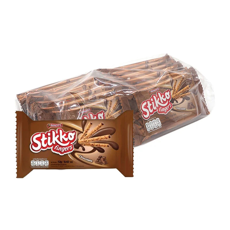 Arnott's Stikko Wafer Cream Choc 12g x12