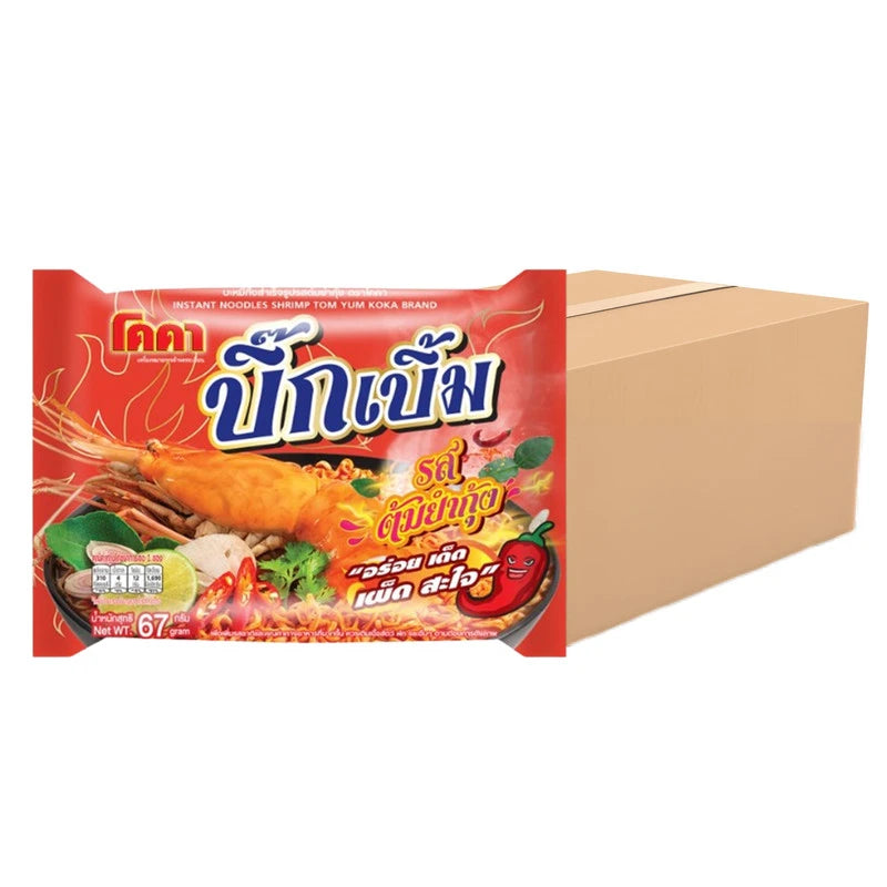 KOKA Coca Big Big Noodle Packets Tom Yum Kung Flavor