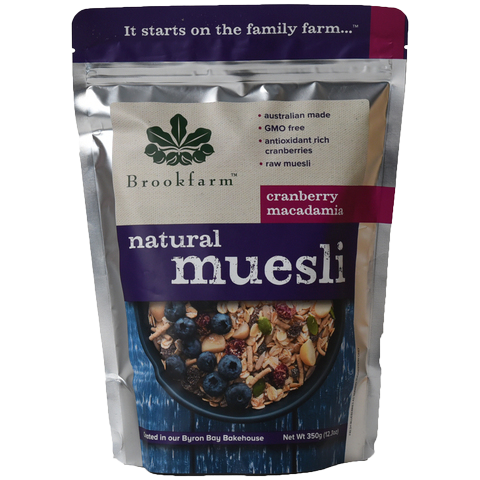 Brookfarm Natural Muesli Cranberry & Macadamia