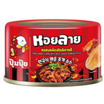 Pumpui Baby Clams Sauce Korean style in a jar, featuring a rich, savory seafood sauce with baby clams for cooking or dipping.
