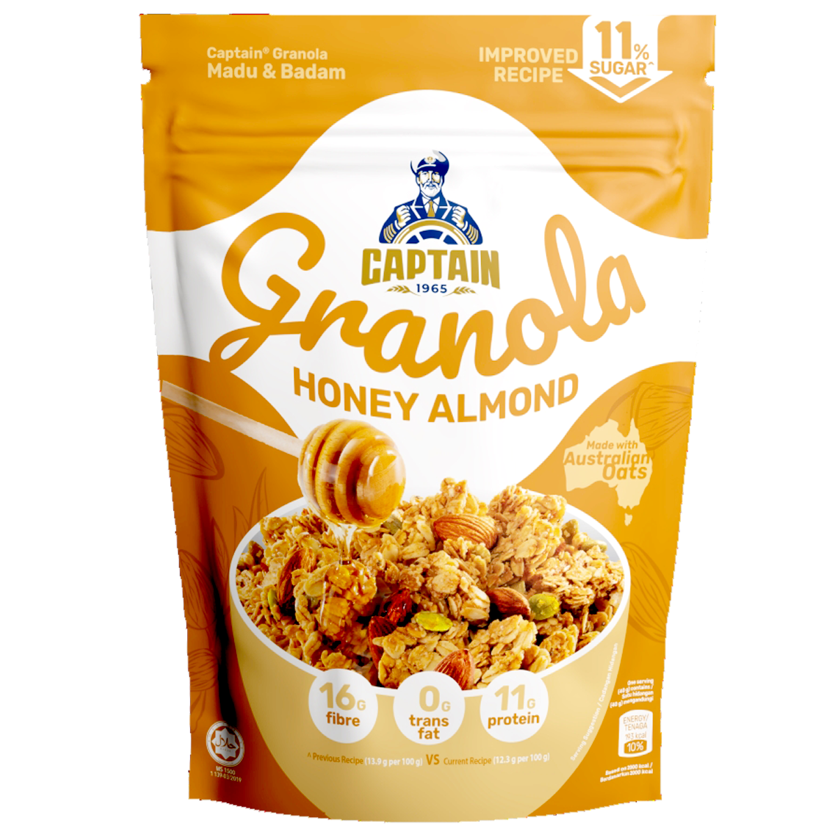 Captain Oats Honey Almond Granola