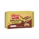 BISSIN Butter Coconut Baked Cocoa dry grocery product, 160g, featuring images of coconut and cocoa ingredients.