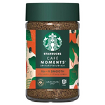 Starbucks Instant Cafe Moment Smooth drink in a glass with a straw, showcasing a creamy coffee beverage.