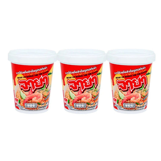 JAYA Noodle Cup Tom Yum Kung Flavor Pack Of 3 Cups 60g
