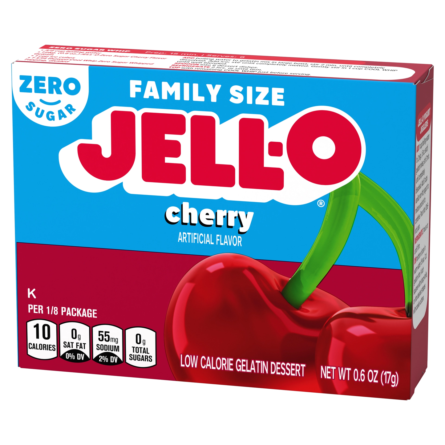 Jell-O Cherry Zero Sugar Flavored