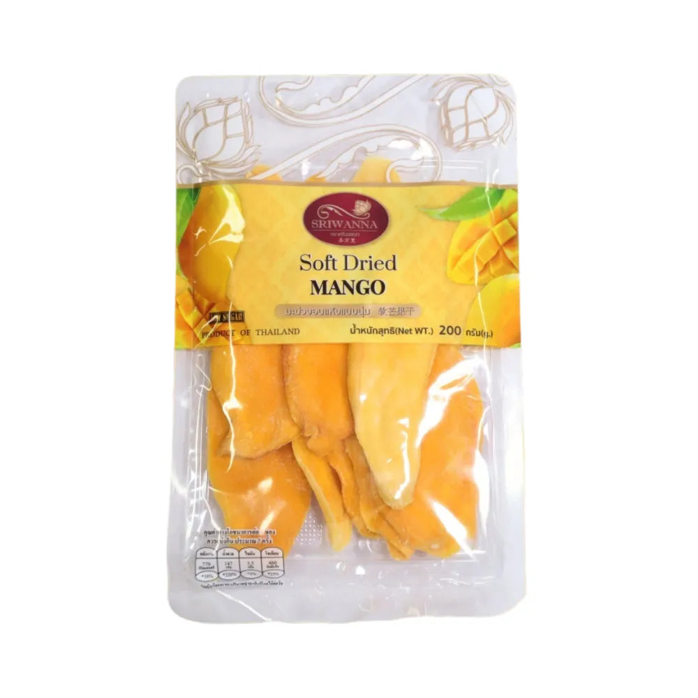 SRIWANNA Dried Mango . (soft Dried Mango .) 200g