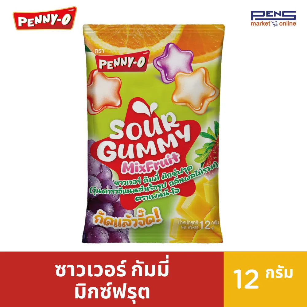 Pennyo Peeny-o Sour Gummy Mixed Fruit 12g x48
